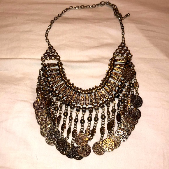 Antique Gold Statement Necklace